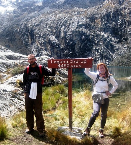 Aljo�a i Mirjana u Laguni Churup. A gdje je Guzo?